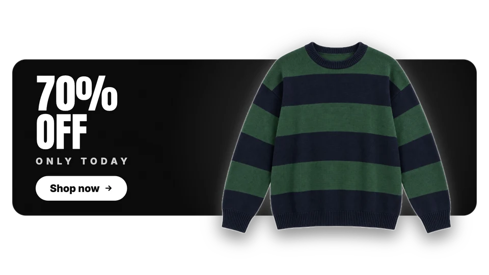 Green Stripe Crewneck